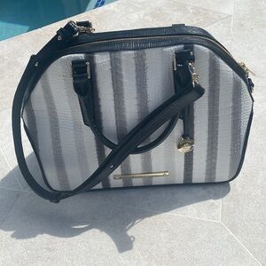 BRAHMIN Hudson gray SATCHEL  strap and dust bag brand new condition never used